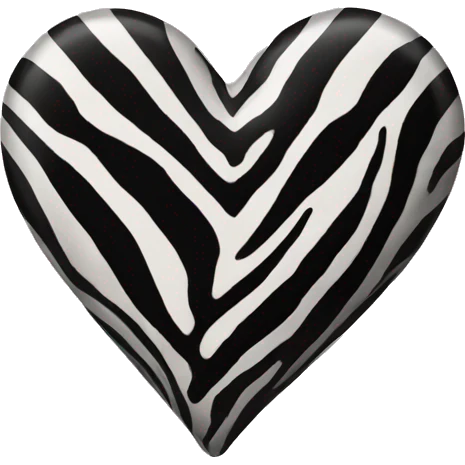 Zebra print heart  emoji
