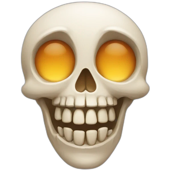 Skull with a smile emoji