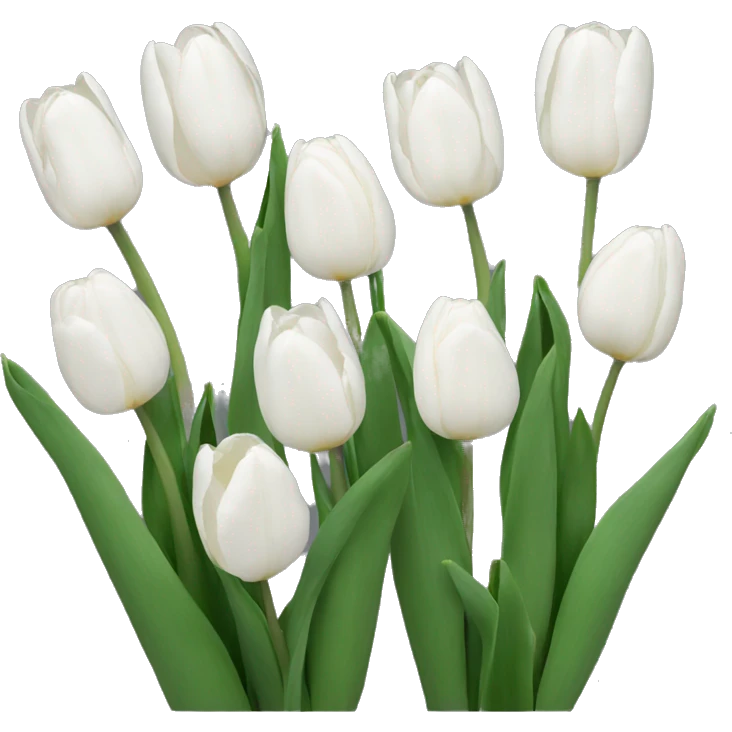 White tulips emoji