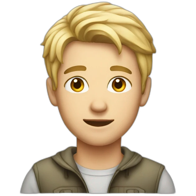 A pretty, light-haired, short-haired young man  emoji