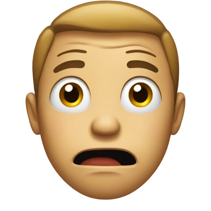 Scared face emoji