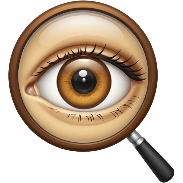 magnifying glass with eye emoji