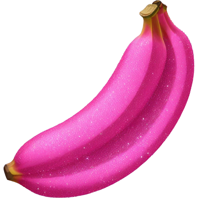1 Realistic large Hot pink banana with glitter  emoji