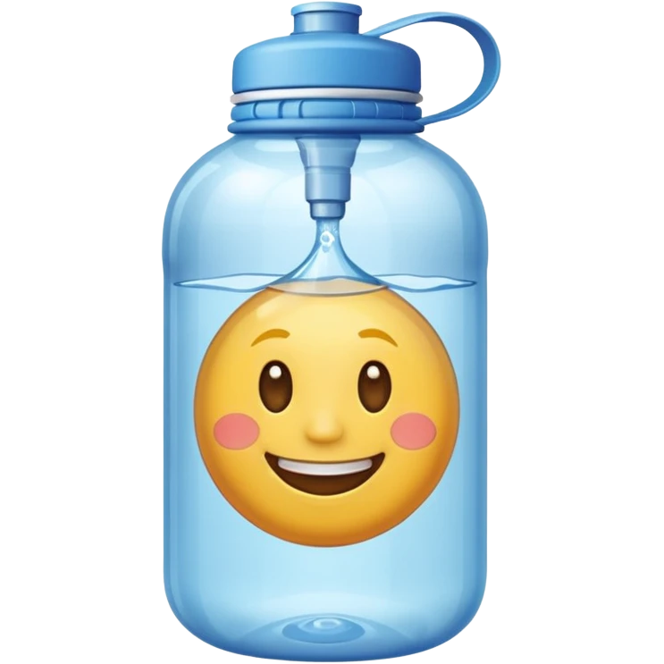 make a water bottle smile is  emoji