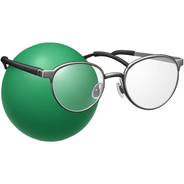 Green ping pong with glasses emoji