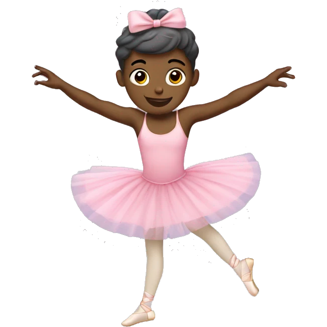 Black guy wearing ballerina tutu dancing emoji