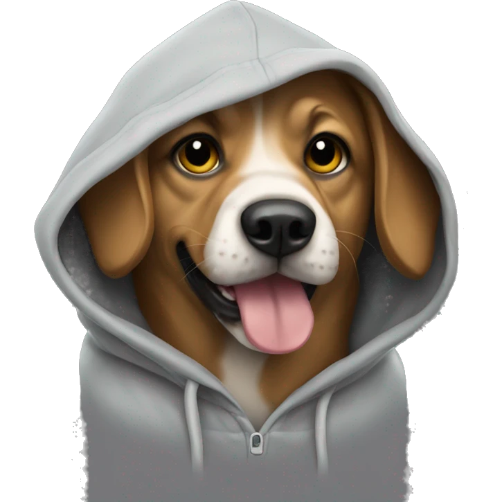 Dog with hoodie emoji