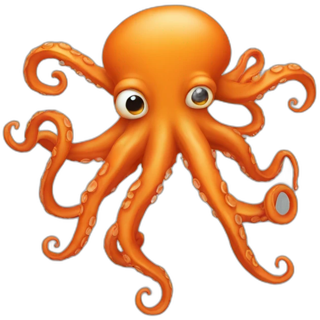 Orange octopus emoji
