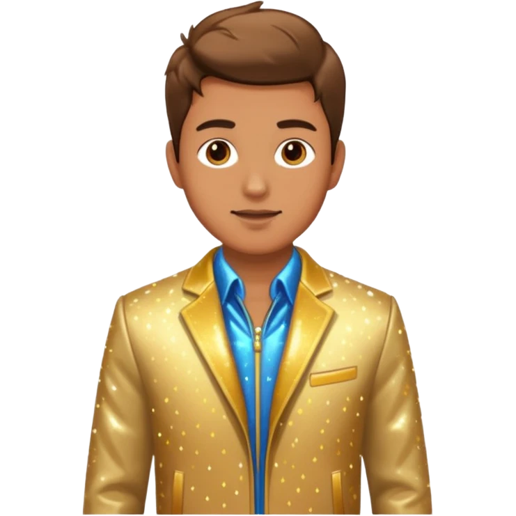 man with sparkling jacket emoji
