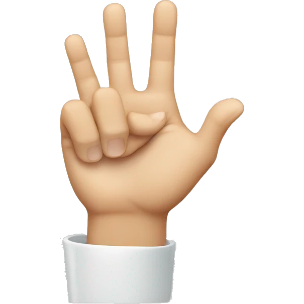 palm with thumb pointing to ring finger emoji