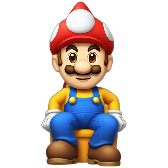 mario with a birthday hat emoji
