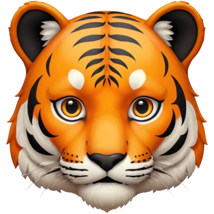 tiger with black human mustache emoji