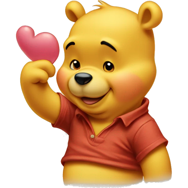 Winnie the Pooh blowing a kiss  emoji