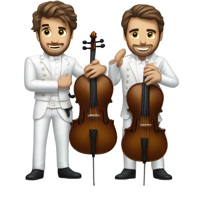 2Cellos in white emoji