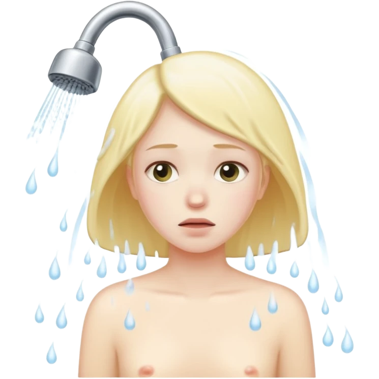 Cold Person Taking Shower  emoji