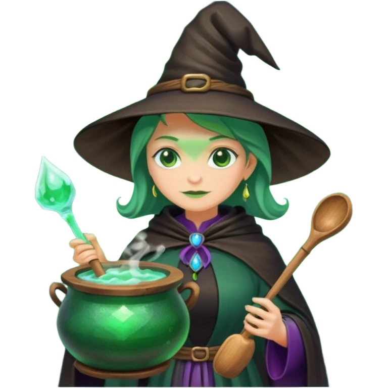 green witch cooking potion emoji
