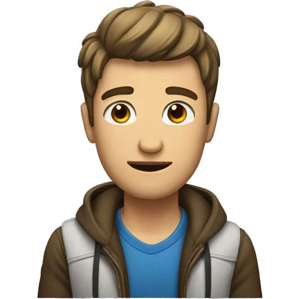 A guy saying dude emoji