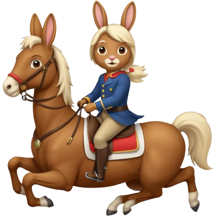 Mail rabbit riding horse emoji