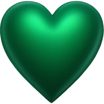Dark green heart emoji