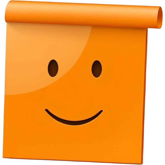 orange color note emoji