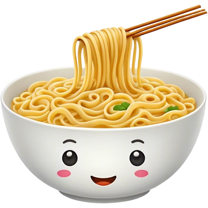 Happy noodles emoji