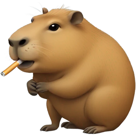 Capybara smoking emoji