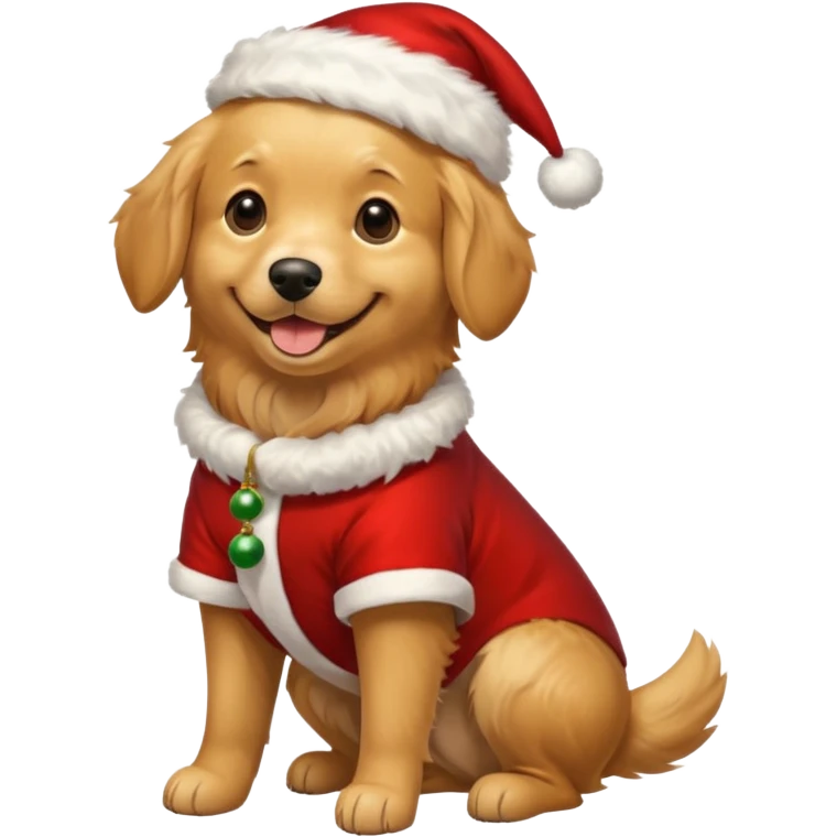 dog full body wearing a christmas outfit emoji