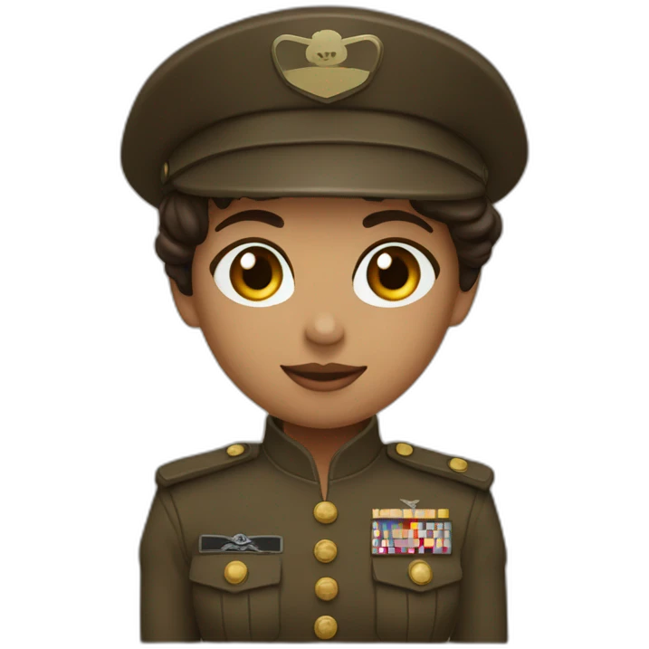 Charli chapline with military brown costum emoji