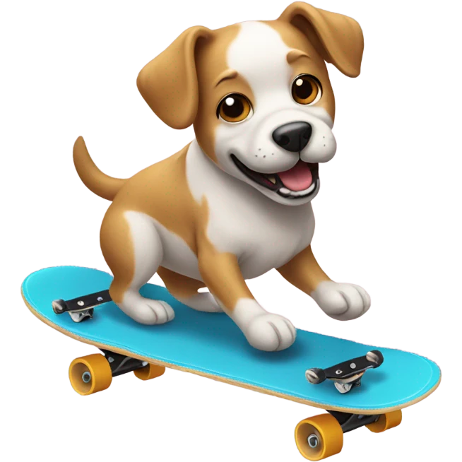 dog riding skateboard emoji