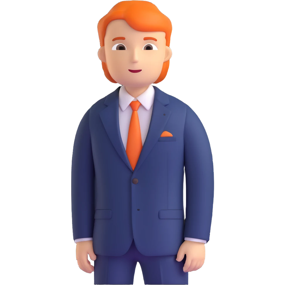 business suit navy blue emoji