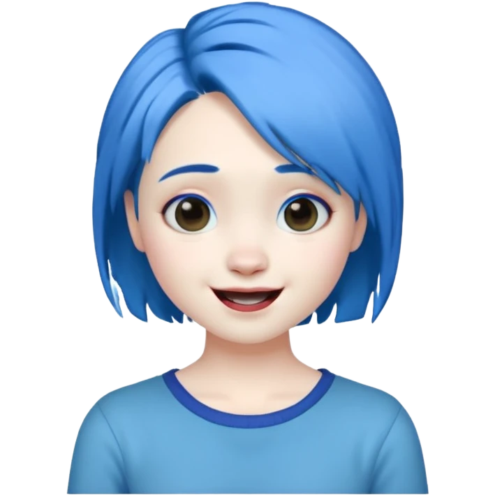 joy inside out blue hairpanda emoji