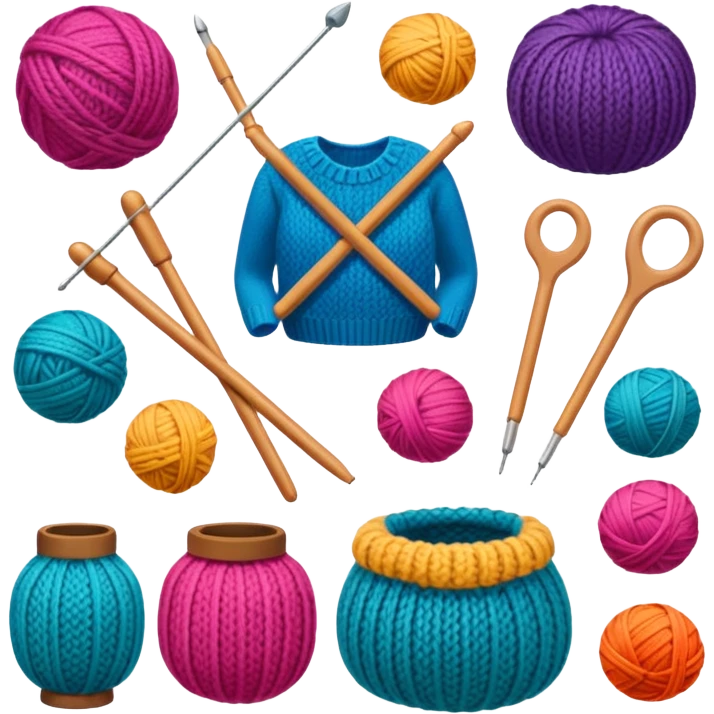 Knitting icons  emoji
