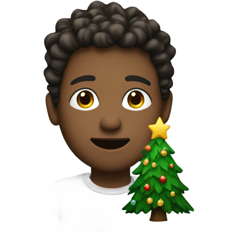 Me with a christmas tree emoji