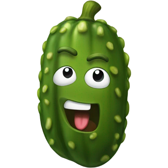 A pickle emoji