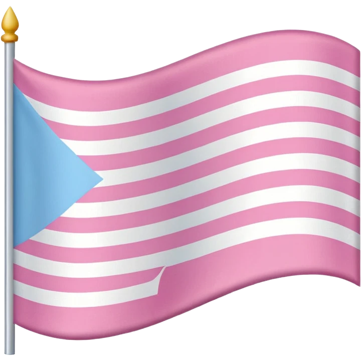 Flag with pink, light pink, white, light blue, white, light pink, and pink stripes emoji