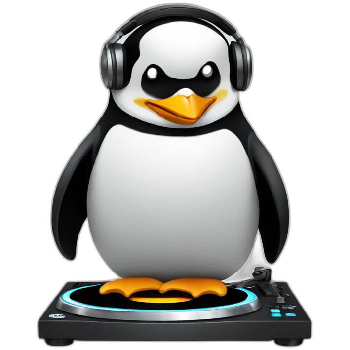 Dj penguin emoji