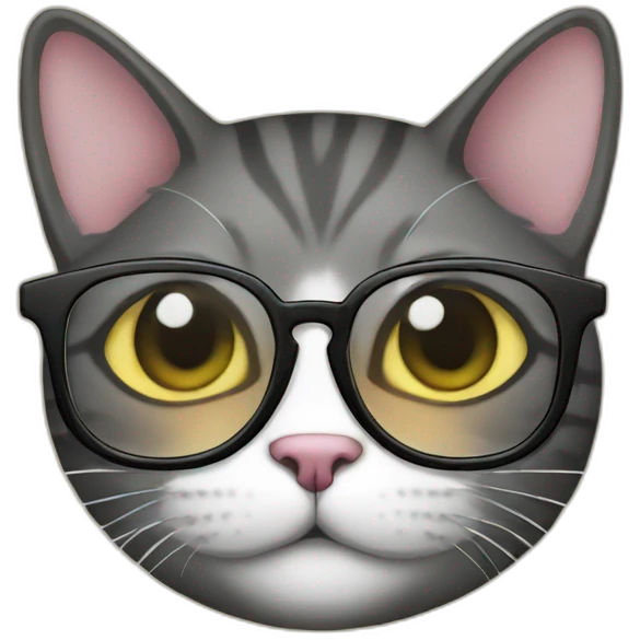 cat, glasses emoji