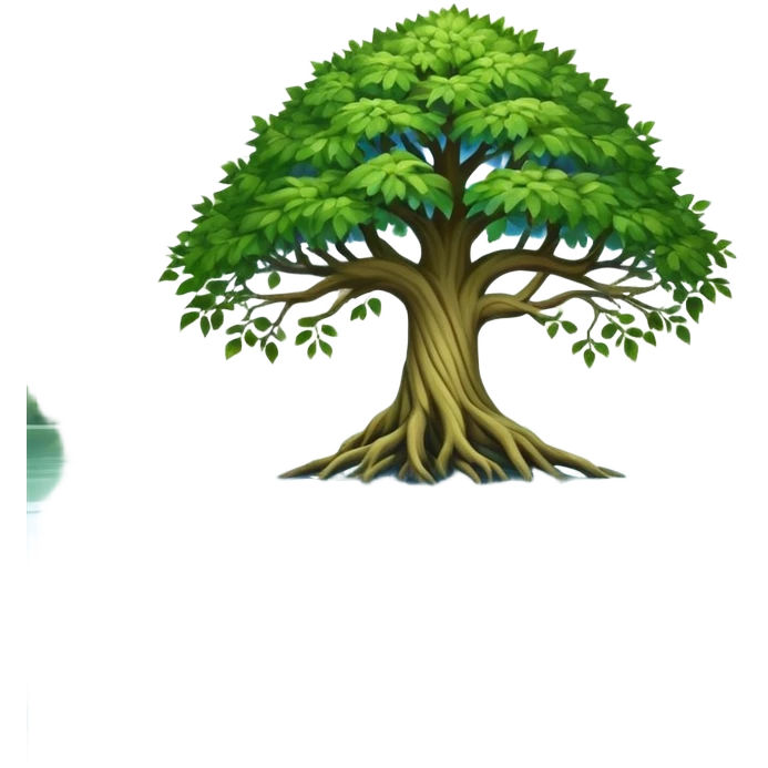 World tree on a lake emoji