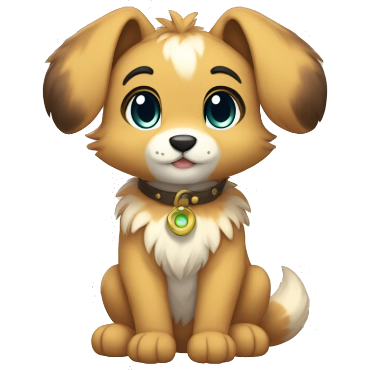 Anthro Fur-Sona Puppy-Fakémon Full Body emoji