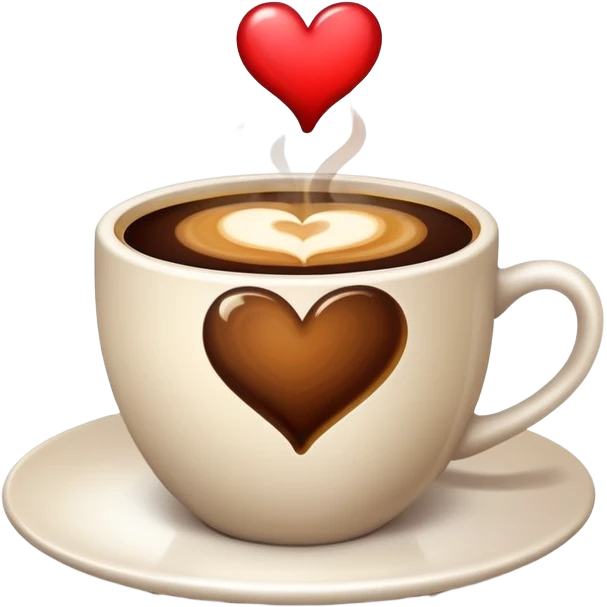 Coffee with small heart  emoji