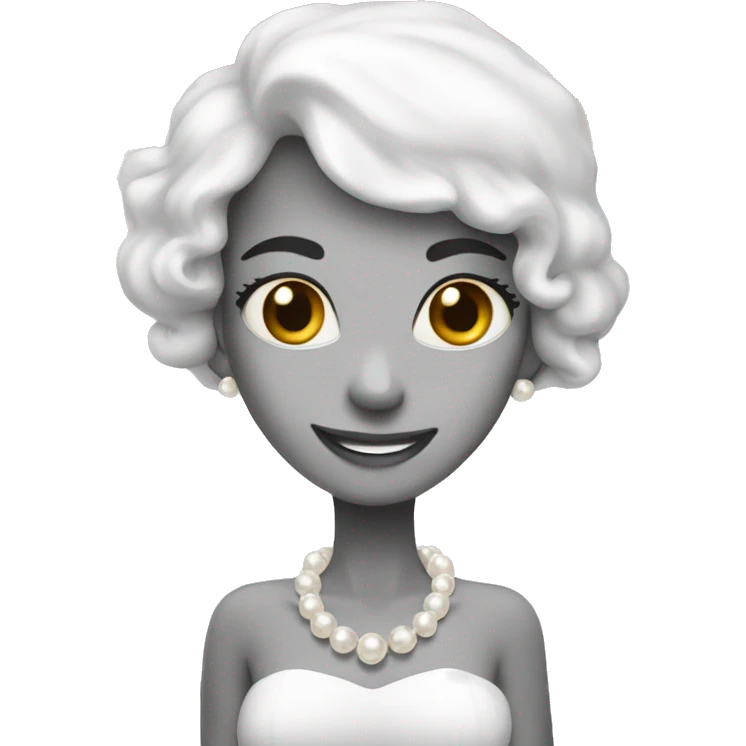 white pearls spelling “happy birthday” emoji