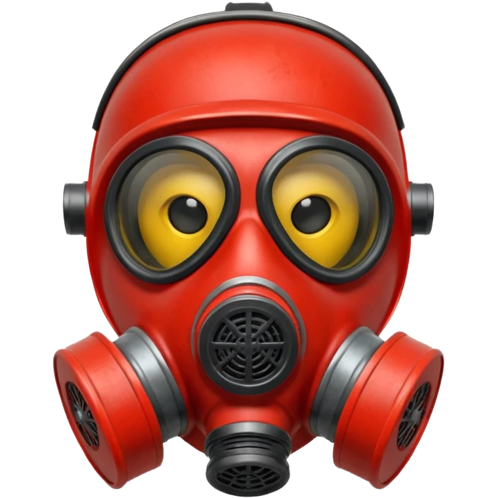 Red gas mask emoji