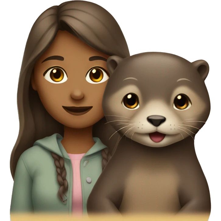 Girl with otter emoji