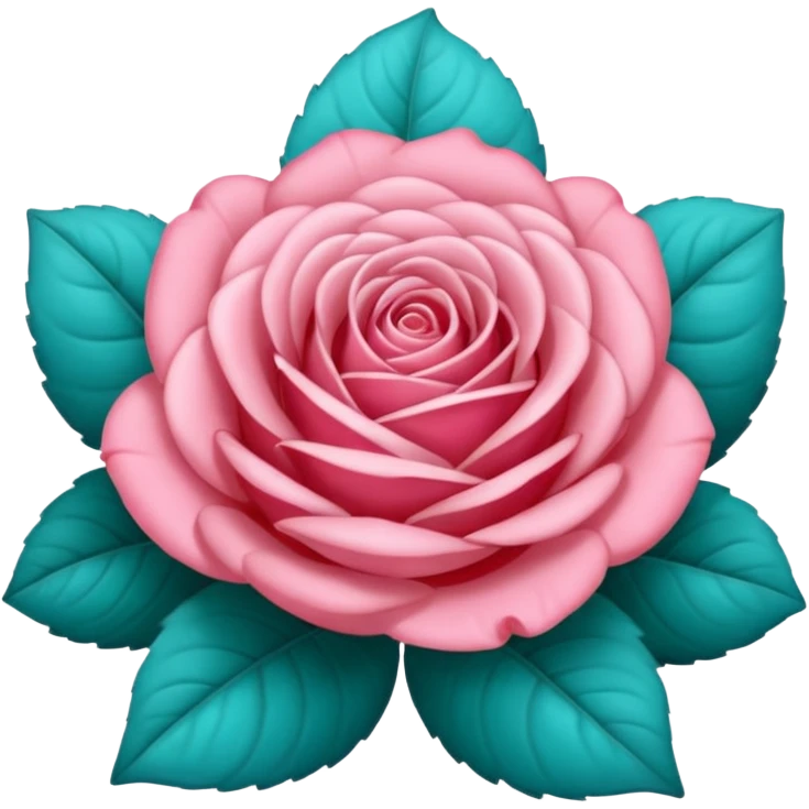 Una rosa de color turquesa emoji