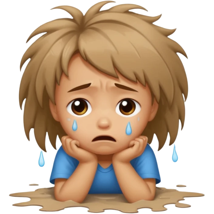 child crying laying on floor emoji