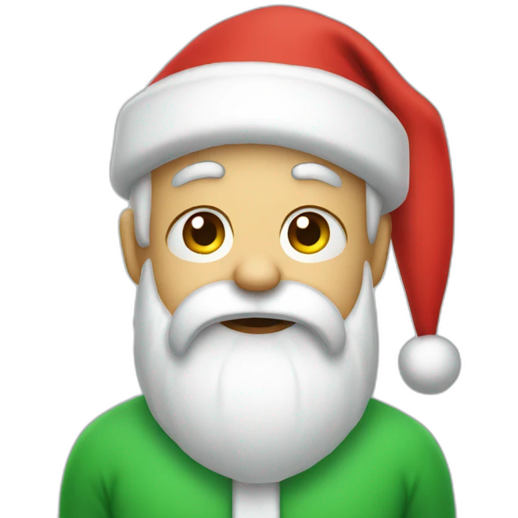 embarrassed santa emoji