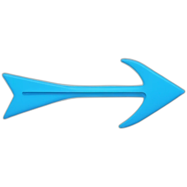 arrow right in bright blue color emoji