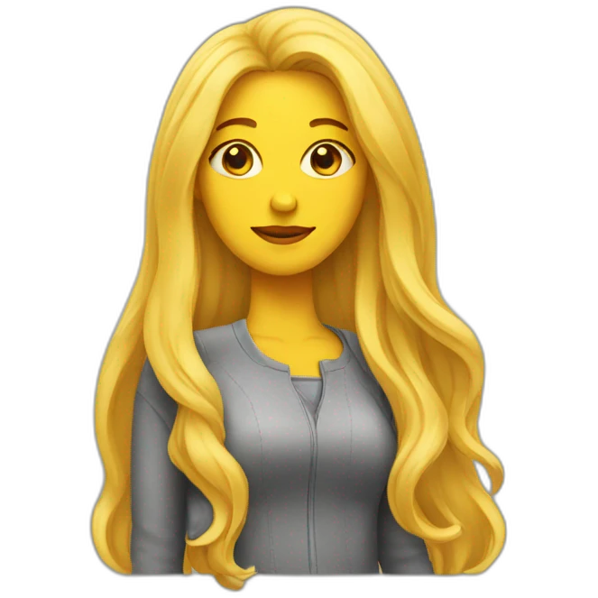 Woman with long yellow hair emoji