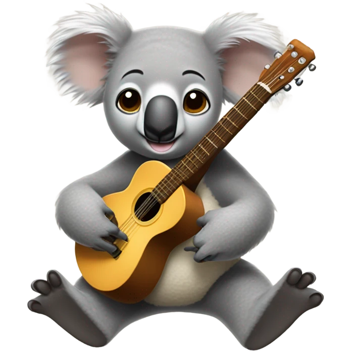 Koala hugging a guitar emoji