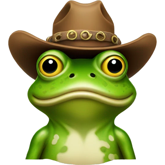 Cowboy frog emoji